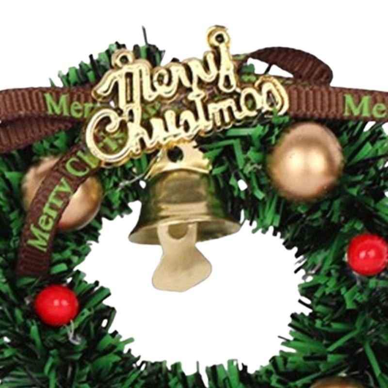 Świąteczna Scena Domki dla Lalek Akcesoria Miniaturowy Wieniec Dekoracje na Drzwi Prezent Świąteczny Rekwizyty do Zdjęć