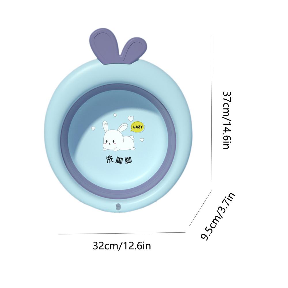 1 PCS Cartoon Silicone Foldable Wash Basin Travel Portable Basin Collapsible Bucket For Home Bathroom Washbowl Hanging Basins