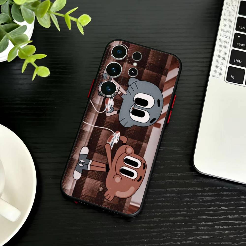 

F-Gumball and Darwin Phone Case For Samsung S26,S25,S24,S23,S22,S30,S21,Ultra,Plus,FE 5G Black Soft Cover Samsung S23ULTRA5G
