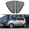 Rear Side Window Louvers Air Ven Trim Accessories Compatible with Kia Soul 2009-2024 Automotive Rear Window Triangular Glass Decorative Cover