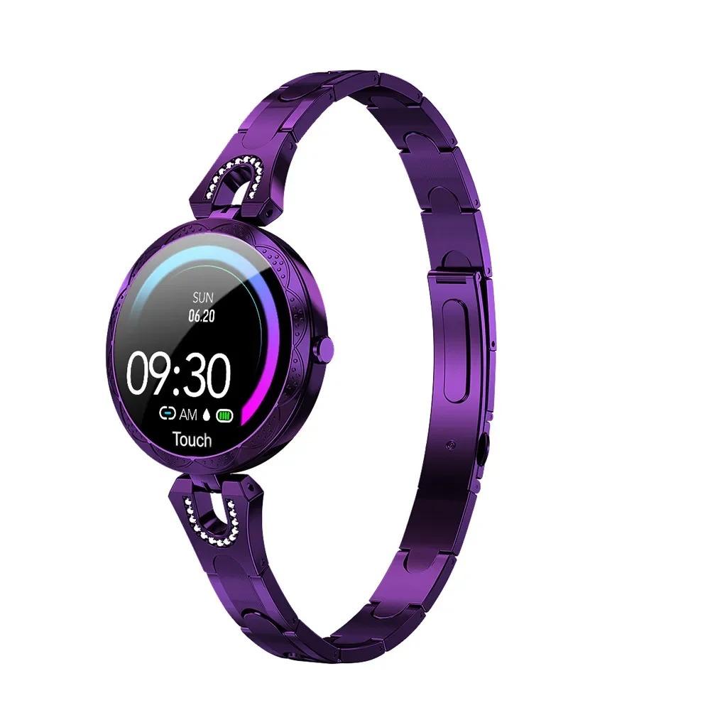 Rainbuvvy AK15 Women Fashion Smart Bracelet 1.08inch HD LCD Screen 240x210 BT4.0 IP67 Waterproof 120mAh Android Smart Watch Special Gift