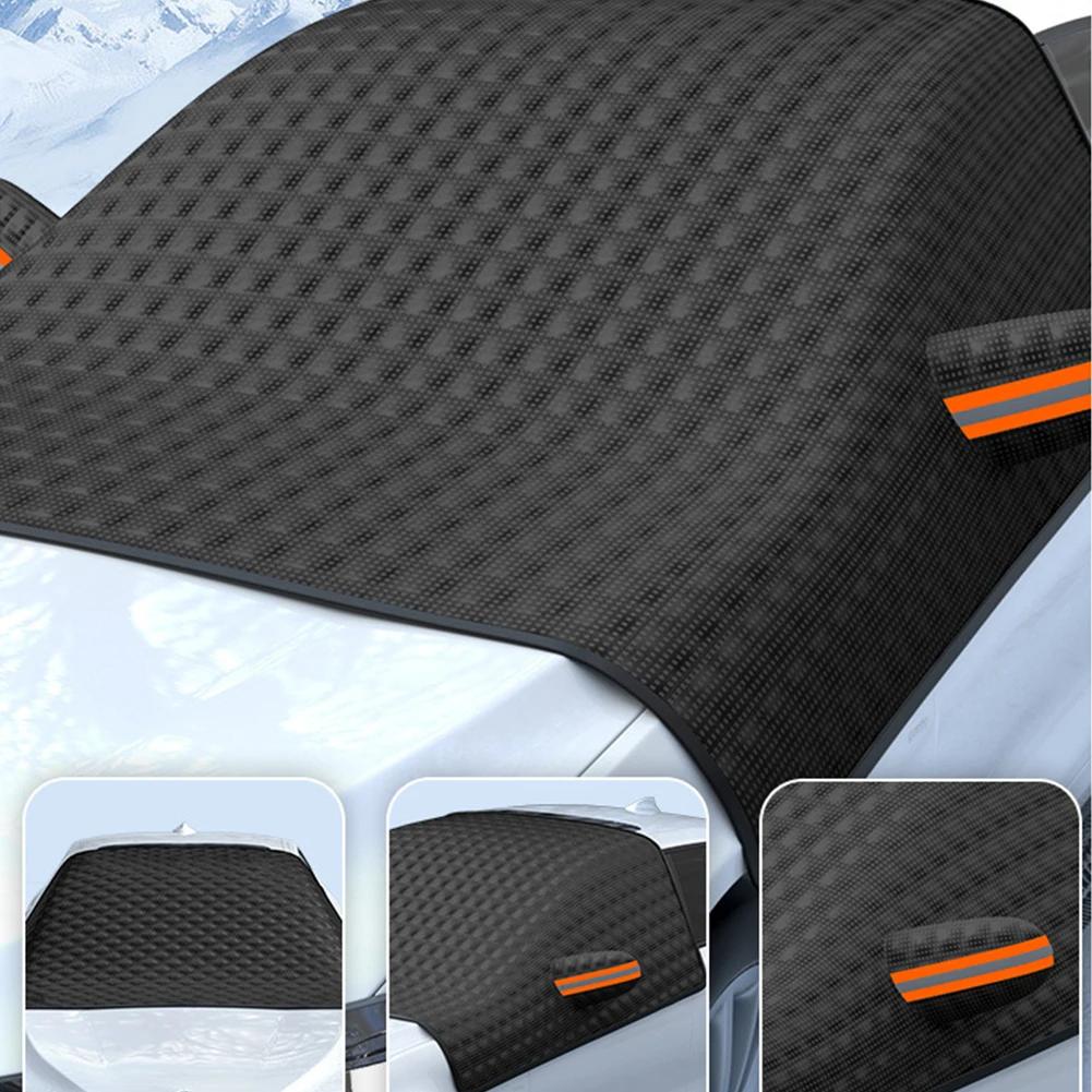 Car Windshield Snow Cover with 12 Magnets on The Inside Fit for Cars Trucks SUVs with Magnetic Closure