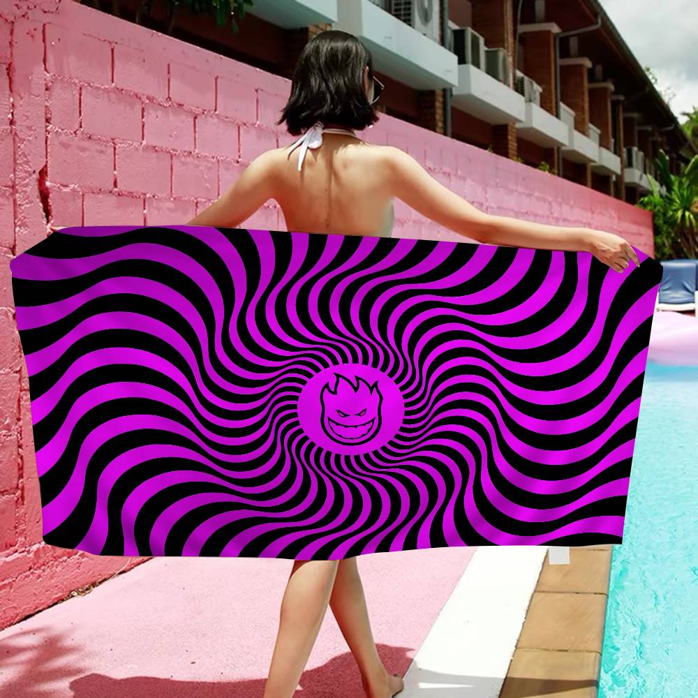 S-Spitfire S-skateboard Microfiber Beach Towel Absorbent Quick Dry Soft Yoga Swimming Resort Mountain Climbing Towel