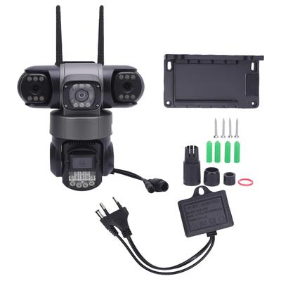 2MP Triple Lens Security Camera 2.4GHz WiFi Security Camera with Motion Detection 2 Way Talk Smart Alarm Support Up To