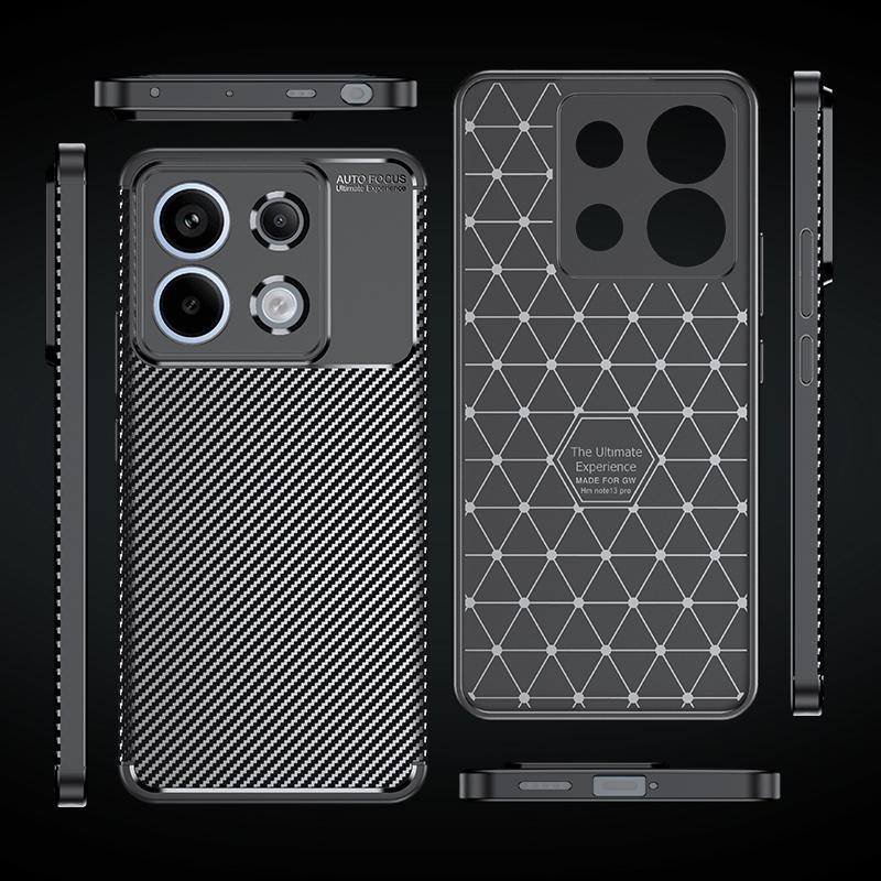 Carbon Fiber Cover For Xiaomi Poco X6 5G Case Bumper Anti-knock Silicone Funda For Poco X6 5G Thin Phone Case For Poco X6 Pro 5G
