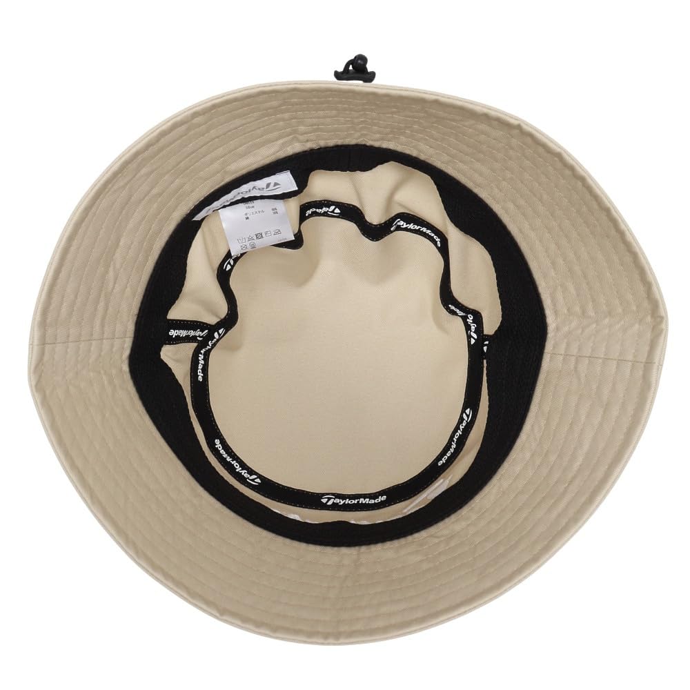 TaylorMade Men's Lined Bucket Hat, Beige, Size 58cm, with Visor, 2025SS UN559
