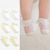 3 Pares/set Calcetín de Verano para Bebé Infantil Lindo Calcetín Corto con Volantes de Princesa al Tobillo para Niño Pequeño Algodón Suave Transpirable Fino Calcetín para Niños Pequeños