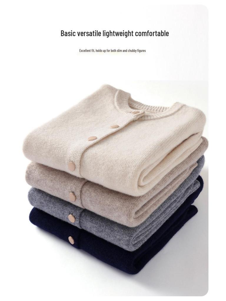 Neuer Unisex Kinder Strickcardigan aus dicker Wolle - Einfarbig, Bequemer Flachstrickpullover für Herbst & Winter