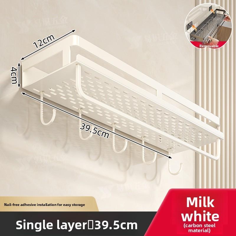 Bathroom Wall Mount Aluminum Storage Shelf With Removable Design For Toilet And Vanity Use