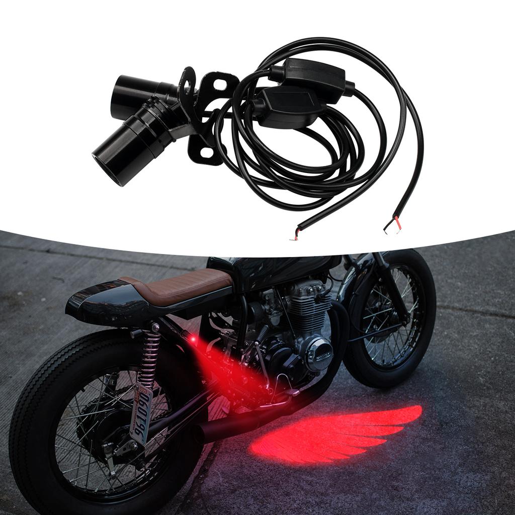2Pcs Angel Wings Licht Motorrad modifizierte LED dekorative Willkommen Flügel Laser Umgebungsatmosphäre Lampe Projektion 12V 24V