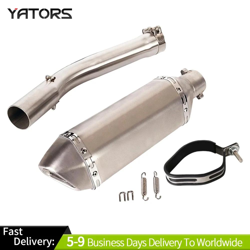 Exhaust System Slip For Yamaha YZF R6 1998-2005 Exhaust Tips Muffler 370mm Mid Link Pipe System Exhaust Systems Exhausts Pipes