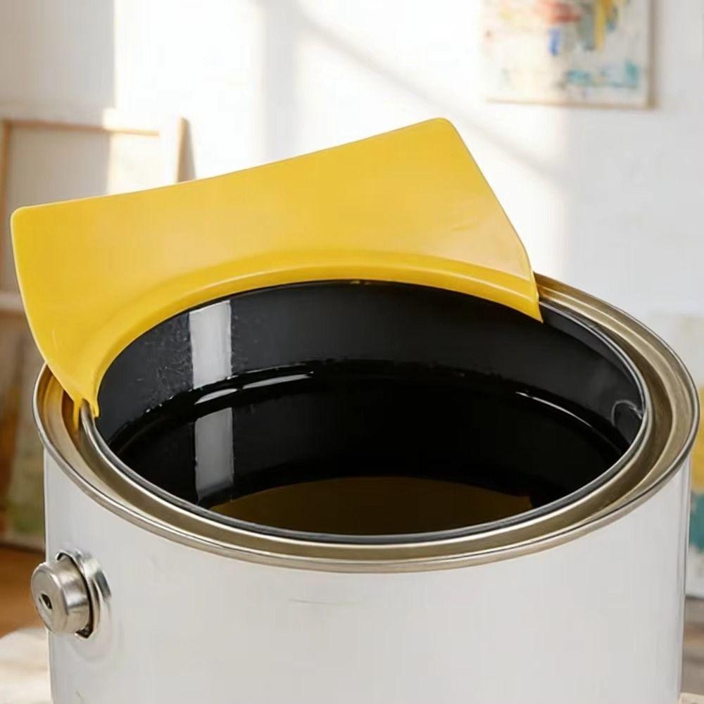Portable Paint Can Spout Plastic Pouring Accessory Paint Bucket Attachment Paint Brush Holder