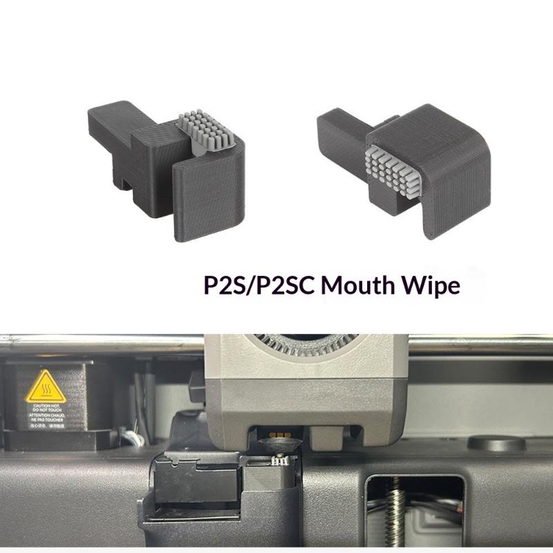 1/2/4Set Silicone Brush Nozzles Wiper Mounted Scrubbers Print Head Cleaner Printer Head Wiping For P2S 3D Printer