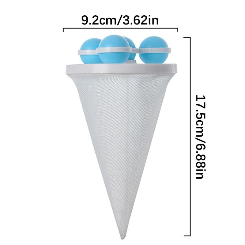 4Pieces Hair Remover for Laundry Lint and Hair Catcher Filter Mesh for Home Washing Machine Laundry Accessory