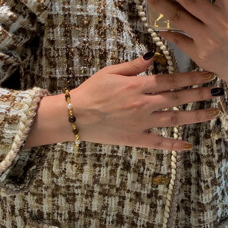 Vintage Natural Stone Beads Bracelet for Women Ethnic Imitation Pearl Beads Wrap Bangle Bracelet & Necklace Jewelry Gifts