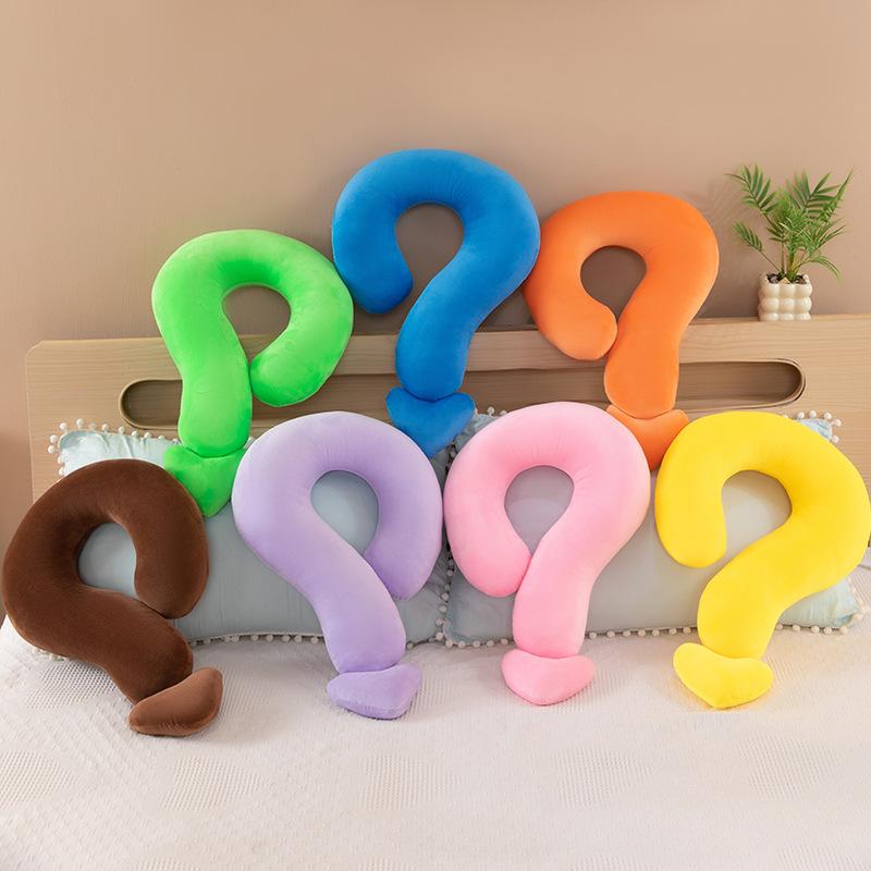 Creative question mark neck pillow u-shaped pillow office nap pillow love pillow car home decoration