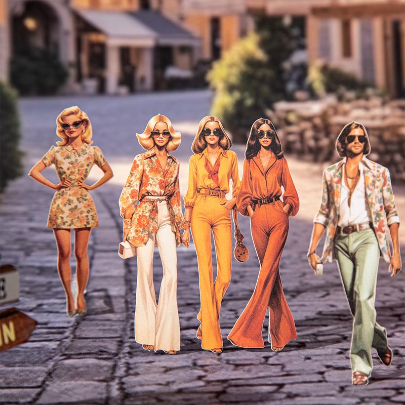 Retro Fashion Character Sticker Pack: A Beautiful Day Series