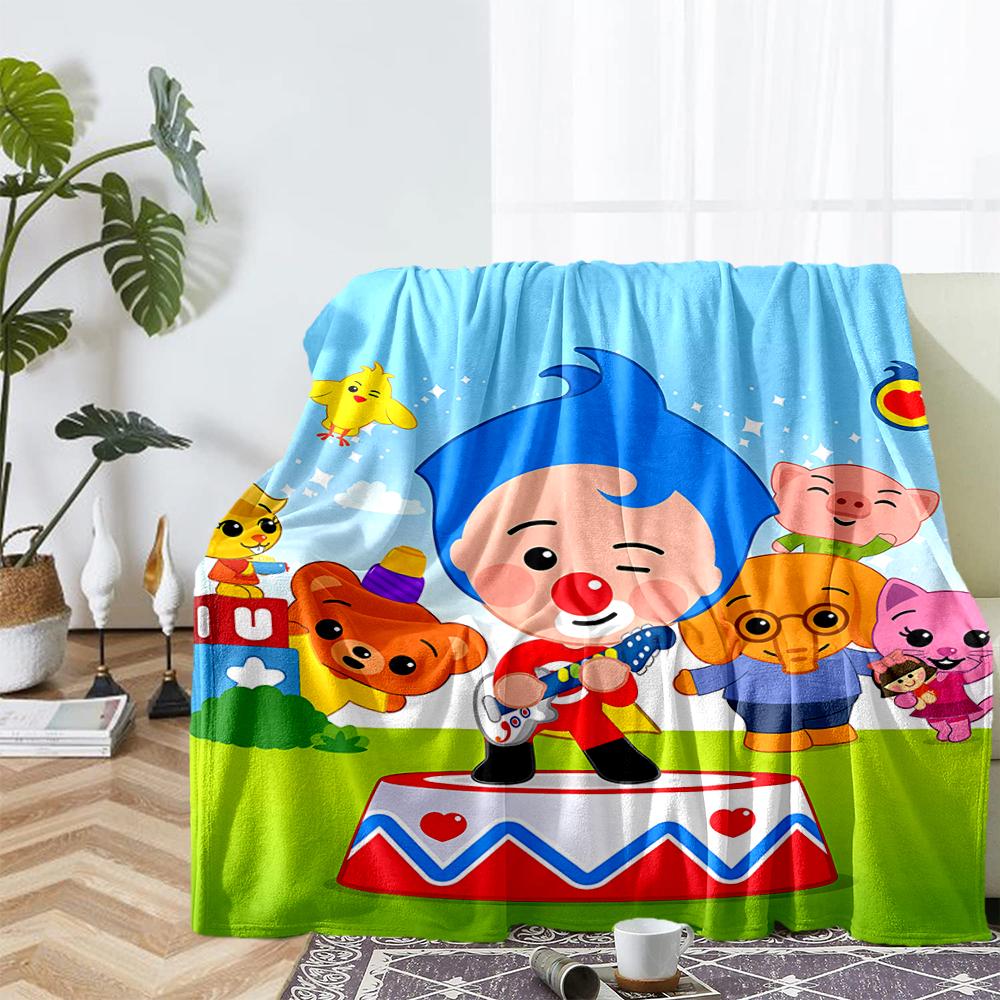 Coperta stampata a tema Plim Plim - Perfetta per divano, letto, viaggi e uso all'aperto | Lavabile in lavatrice, accogliente e resistente.