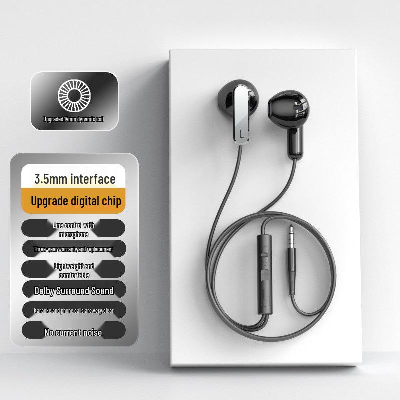 Wired Noise-Cancelling In-Ear Headphones with Type-C Interface - High-Quality Sound & Heavy Bass for Gaming and Music on Phones & Tablets