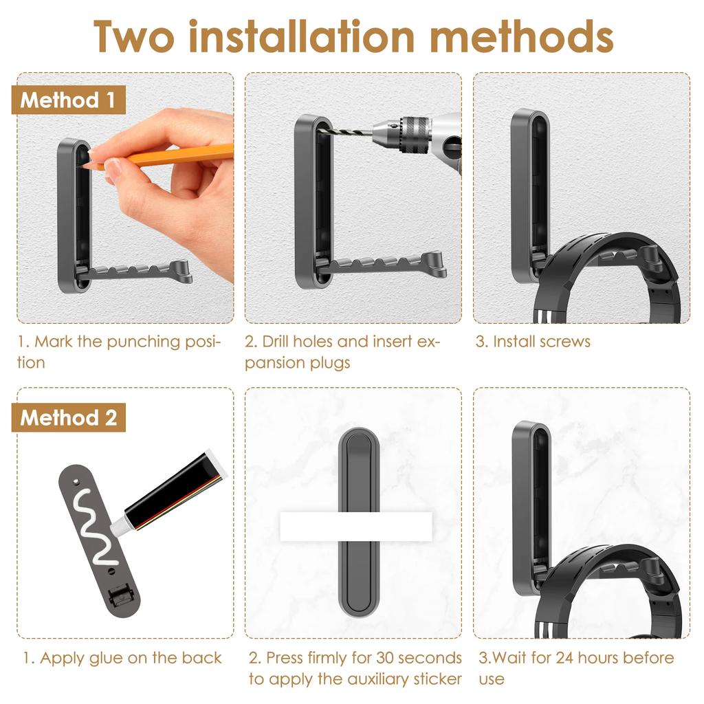 6Pcs Metal Foldable Wall Hook Wall Mounted Coat Hat Clothes hanger Hook for home Bedroom Self-Adhesive wall hook with Screws