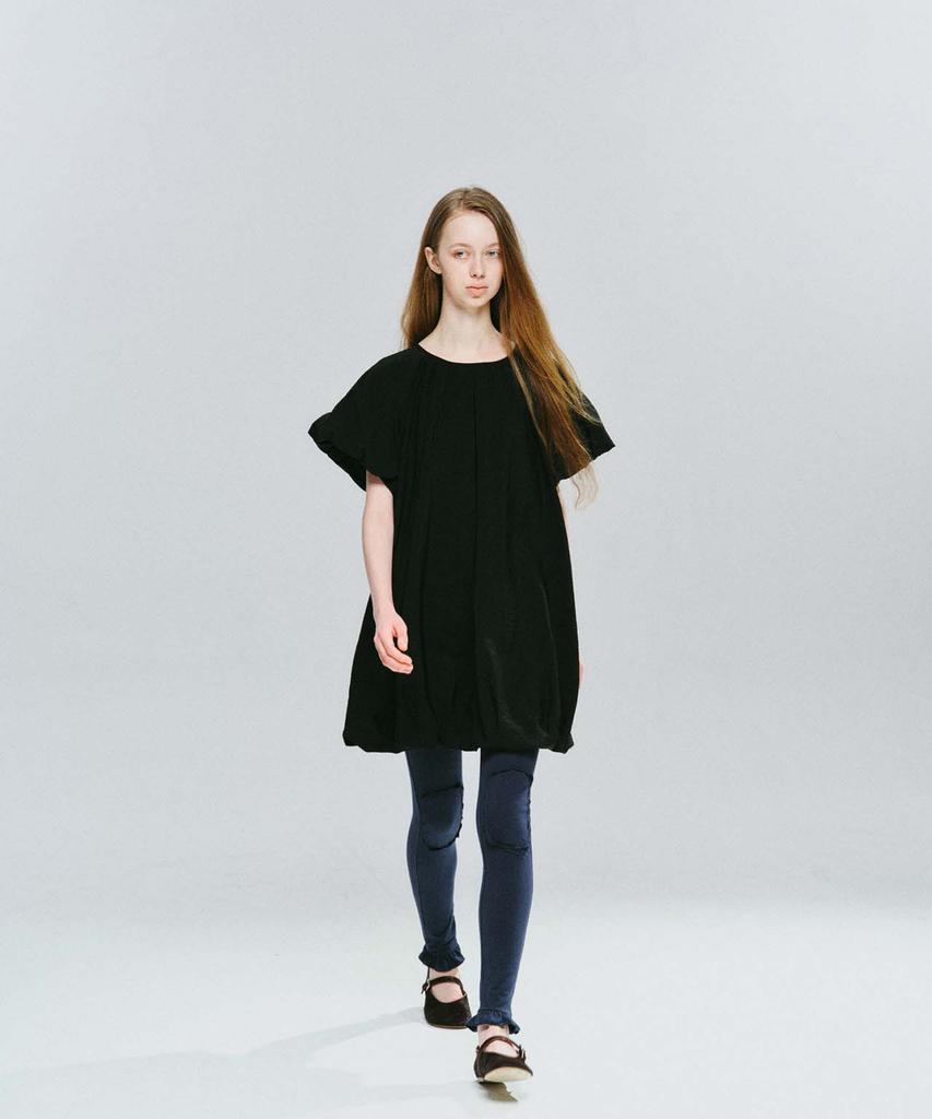 Koseumoseu Volume Mini Dress (Ebony Black)