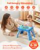 VEVOR Baby DJ Playset for Toddlers 1-3, Educational Musical Table Toys with 133 Sound Sources, Recording and LED DJ Turntable