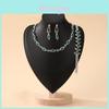 Water Drop Bridal Jewelry Set With Colorful Water Drill For Fashion Women