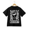 Resist Fist&Floral Graphic T-Shirt-Unisex Activist Tee|Rallies&Casual Outings