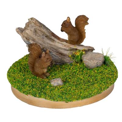 Ubia Mini Set di 2 Giardino H23386 Scoiattoli, 9x9x5cm, Figurine, Animale, Decorazione, Realistico, Carino, Topo,