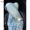 La Chapelle Women's Retro Wide-Leg Straight Jeans