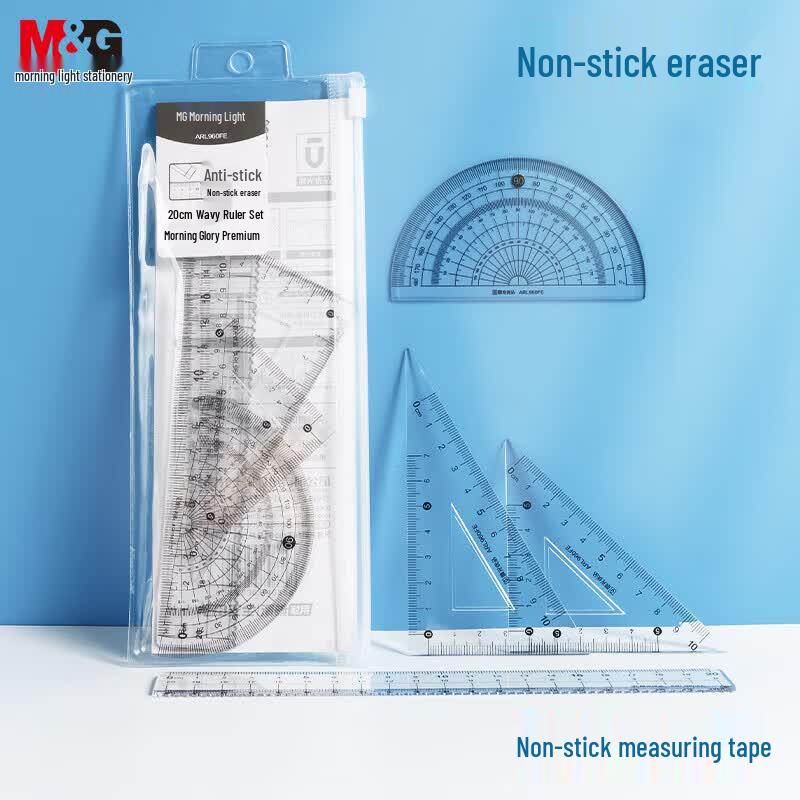 M&G Student 4-Piece Ruler Set