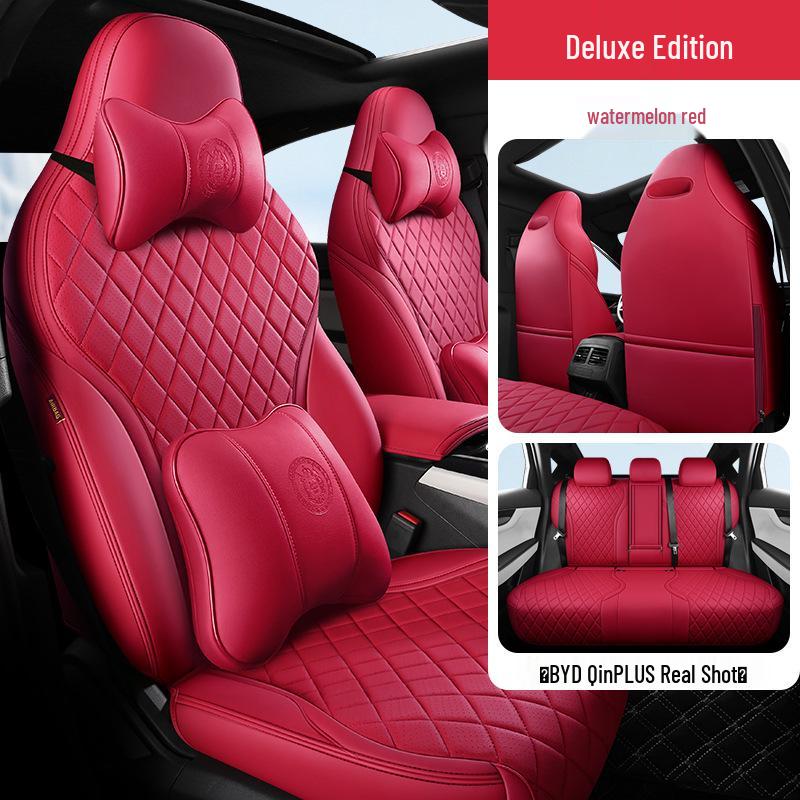 BYD Qin PLUS Sedan Leather Seat Cover: 5-Seat, All-Season, Full Coverage
