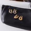 Elegant Double Hoops Earrings Stainless Steel Portable Jewelry For Women Gift