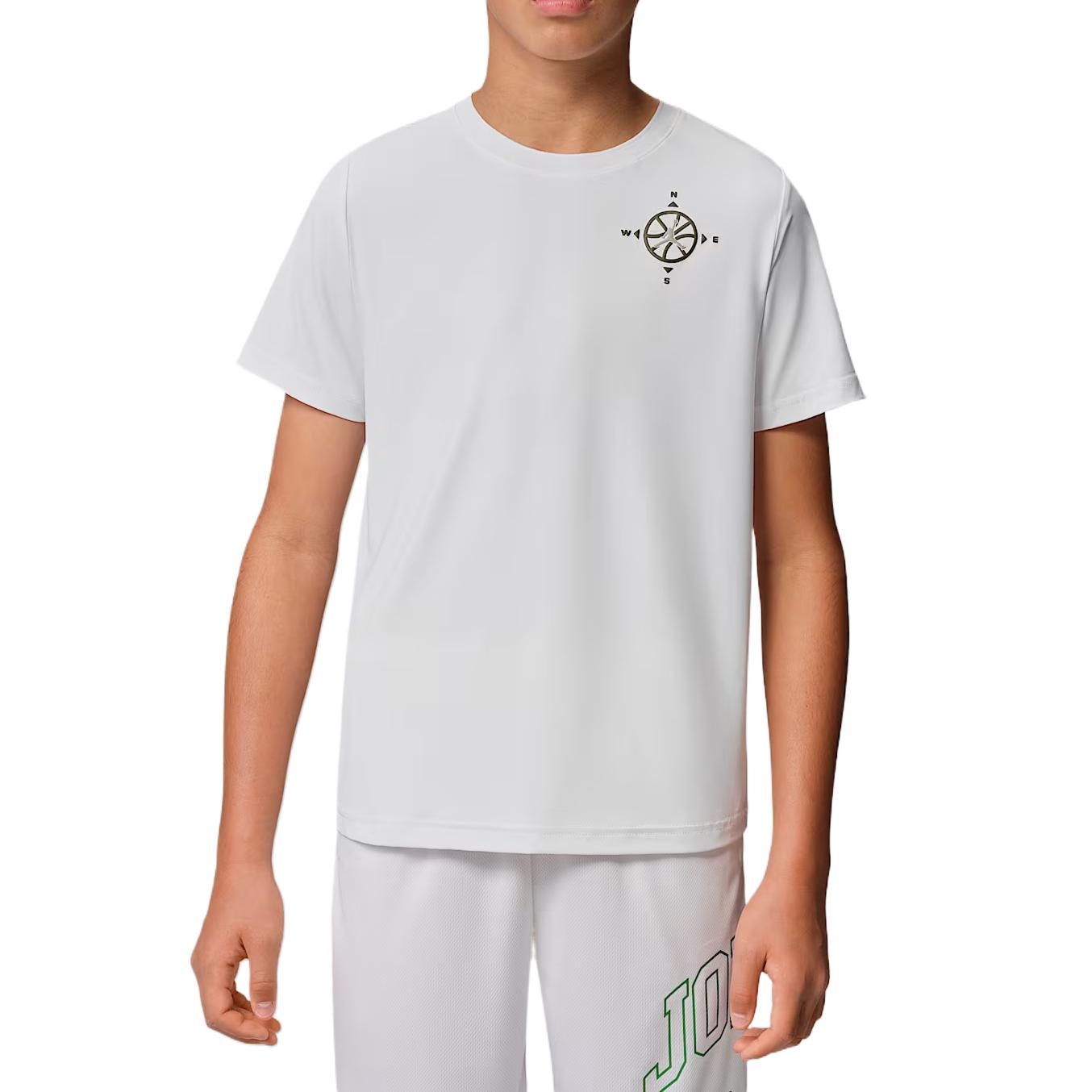 

Jordan Jumpman T-Shirt Elastic Knit Casual Cool Feel Kids tops IW1407-100 XL