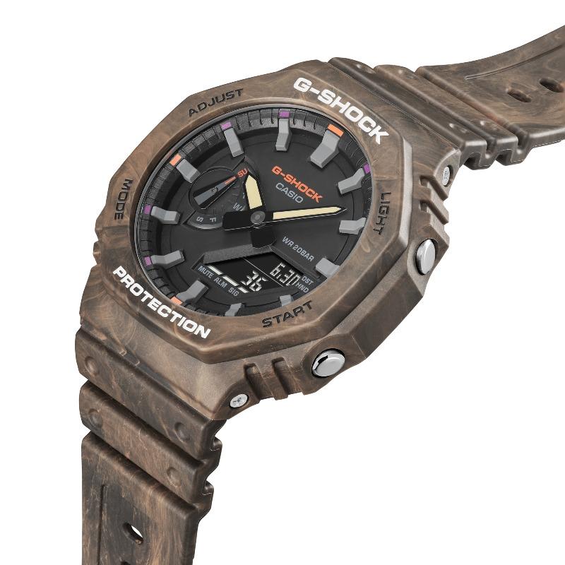 Casio G-SHOCK Men's Resin 200M Water Resistant Analog Shock Resistant Quartz Watch GA-2100FR-5A