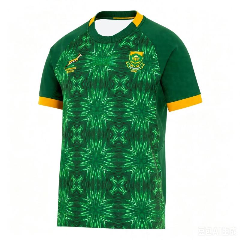 Sudafrica Springboks Maglia da Rugby Uomo e Donna T-shirt Oversize Estiva Traspirante Asciugatura Rapida Streetwear Abbigliamento
