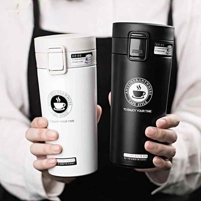 Tasse à café 380/510ML Bouteille thermos en acier inoxydable Tasse thermique pour voiture Flasque à vide pour sports de plein air Maintient le froid et la chaleur Mug thermique