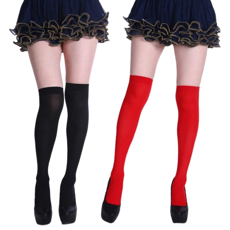 Extra Long Socks Thigh High Tube Cotton Socks Extra Long Boot Stockings for Women Solid Color Over Knee Stockings