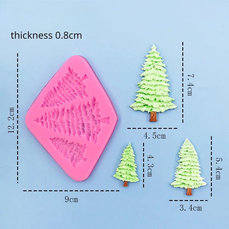 Moule en Silicone Arbre de Noël à 3 Trous DIY Chocolat Fondant Fait Main Outils de Décoration de Gâteau Moules en Résine Art Outils de Cuisine pour la Pâtisserie