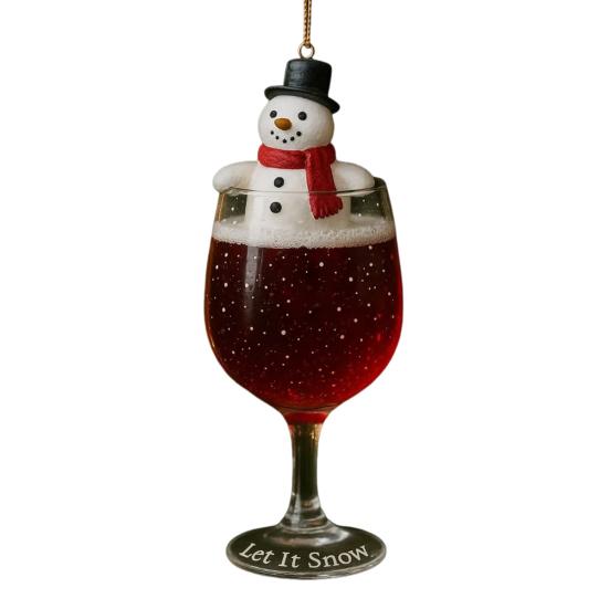 1/4Pcs Christmas Drink Ornament Christmas Tree Santa Claus Snowman Decor Hanging