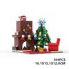 Winter Kamin Hausdekoration DIY Szene Baustein Zusammenbaumodell Kinderspielzeug Erwachsenengeschenke