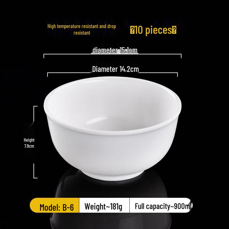 Yi Shu Xiang Melamine Commercial Porridge & Soup Bowls