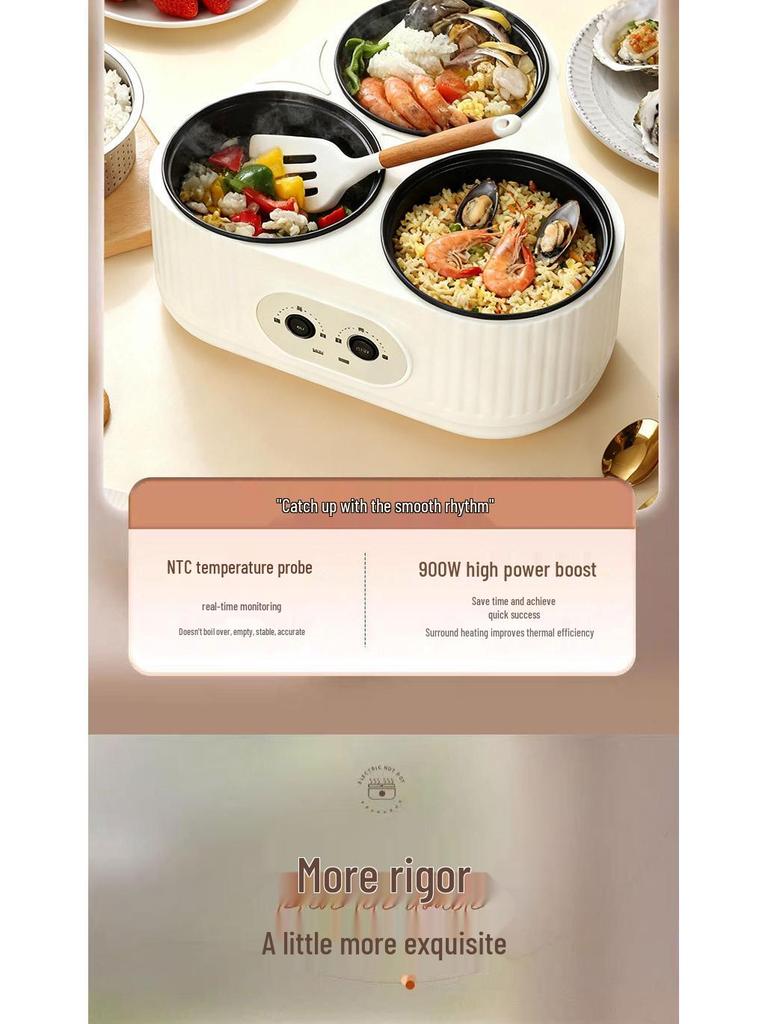 Multifunkční elektrický hrnec a pánev s nepřilnavým povrchem a velkou kapacitou