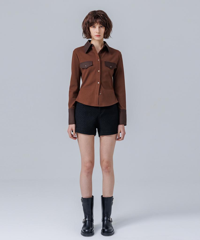 PAGE Tweed Shorts_Black