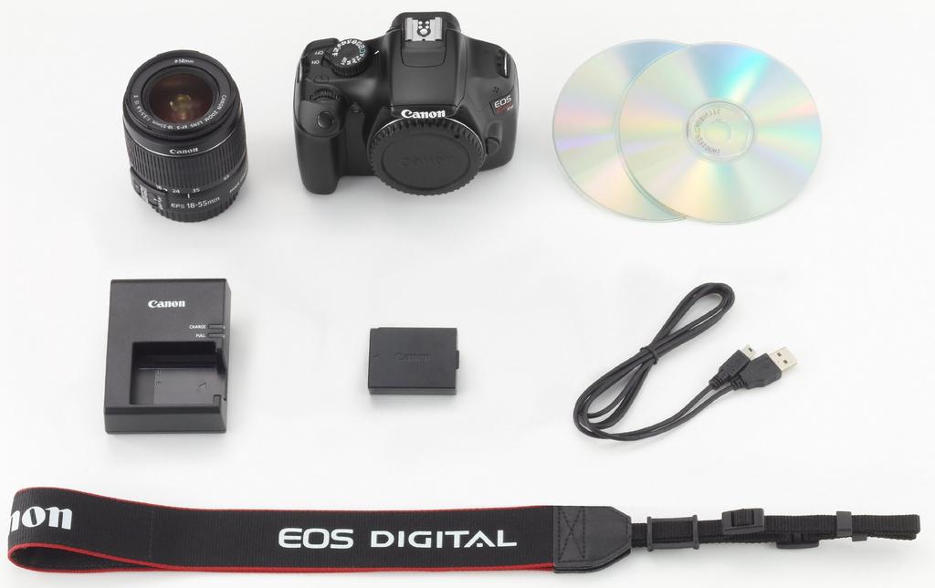 Canon EOS Kiss X50 Digital SLR Camera with IS II Lens Black EF-S 18-55mm f/3.5-5.6 Kit, (KISSX50BK-1855IS2LK)
