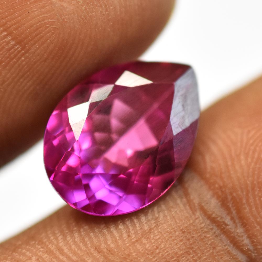 8.50 Ct Natural Pink Ruby Pear Cut Loose Gemstone From Burma