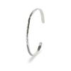 [EPIC BOLEN] Sv925 Silver Bangle Bracelet Size Adjustable Silver 925 Simple Casual Leaf Narrow Width Men Women