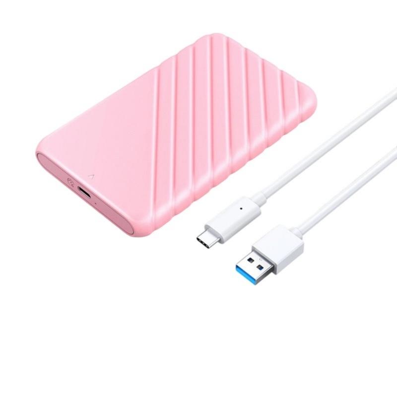 Корпус для жесткого диска 2,5 дюйма USB3.0 5 Гбит/с Внешний корпус для жесткого диска Портативный корпус для жесткого диска Бокс для жесткого диска розовый