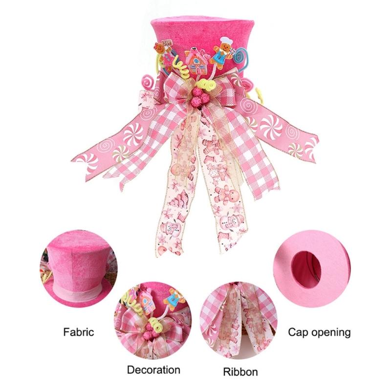 Folding Christmas Tree Top With Big Bowknot Embellishments for Indoor and Outdoor Winter Holiday Party Centerpieces
