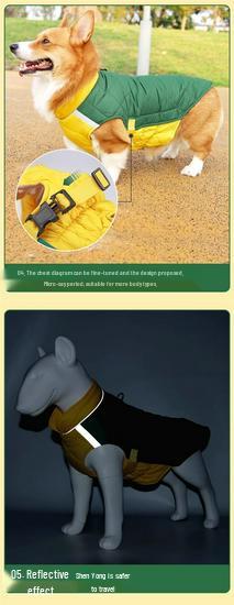 Warme Baumwoll-Hundekleidung für mittlere und große Rassen: Herbst/Winter-Stil für Corgis, Border Collies, Dobermänner und Golden Retriever